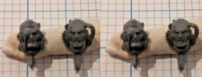 4x Bare Justicar / Paragon Heads - Grey Knights Terminator Paladin