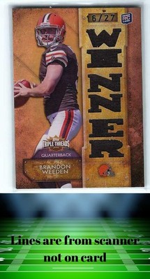 2012 Topps Triple Threads #TTR-13 Brandon Weeden Relic Sepia #/27