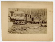 P. Heywood Railroad Steam Engine Original 1880s Albumen Photograph