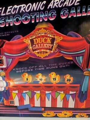 Electronic Arcade Duck Shooting Gallery Dart Gun Game NEW