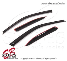 Black Tinted Out-Channel Vent Visor Deflector 4pcs For 1995-1999 Nissan Sentra