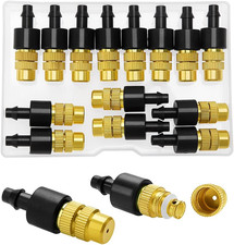 15 Pezzi Nebulizzazione Nozzle, Irrigatori Atomizzatori, Irrigazione Rame Ottone