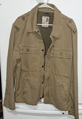 Old Navy Chore Coat Tan Jacket Mens Large Durable Cotton Casual Style - Picture 12 of 12