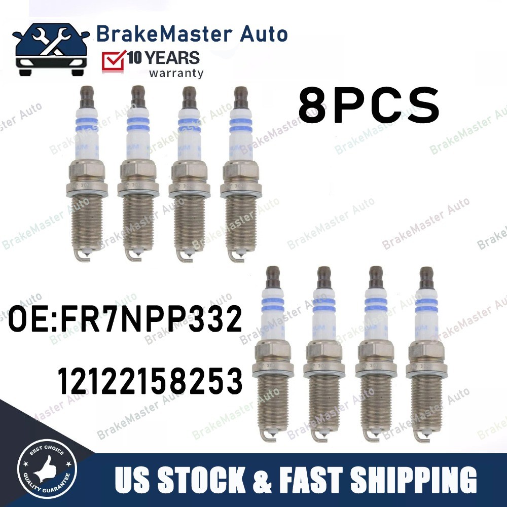 8Pcs FR7NPP332 Platinum Spark Plugs For BMW X3 X5 E60 E83 E85 E90 N51 N52 USA