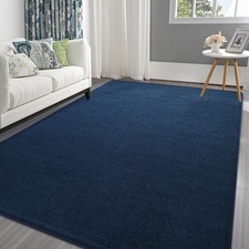 Area Rugs for Bedroom Living Room, 4x6 Navy Blue Thickened Memory-Foam Indoor...