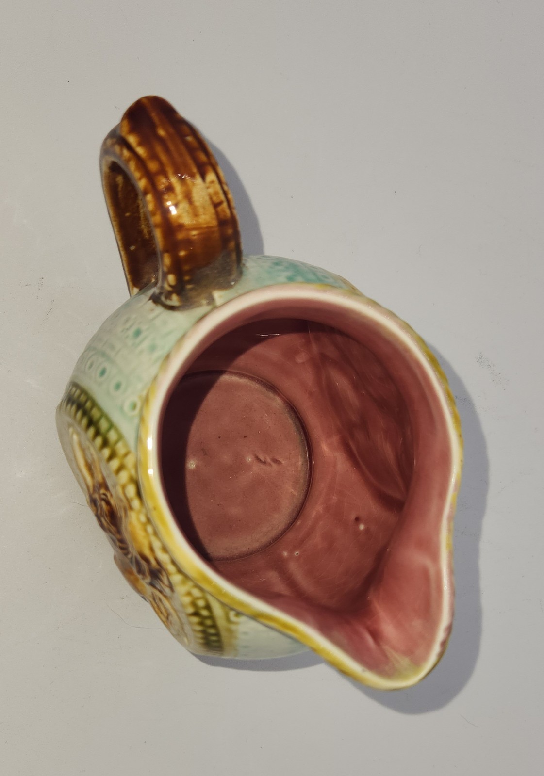 Antique Frie Onnaing. #753 Majolica.  France. Cream Pitcher