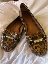 Coach Women s Patent Leather Leopard Loafer Size 8B