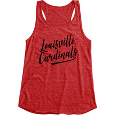 Blue 84 Louisville Cardinals Ncaa Officially Licensed Womens Tank Top Tri-Blend
