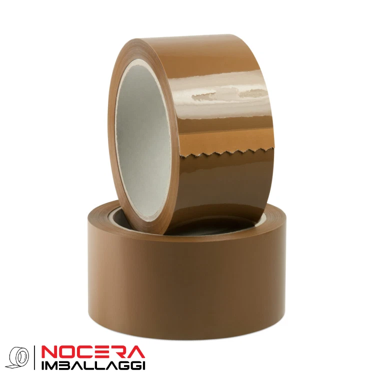 72 ROTOLI DI NASTRO ADESIVO SILENZIOSO AVANA 50X132, SCOTCH IMBALLAGGIO PACCHI