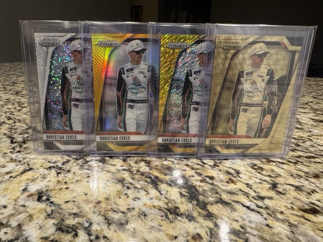 2025 NASCAR Prizm Gold vinyl 1/1 Christian Eckes / Gold Shimmer / Gold / White