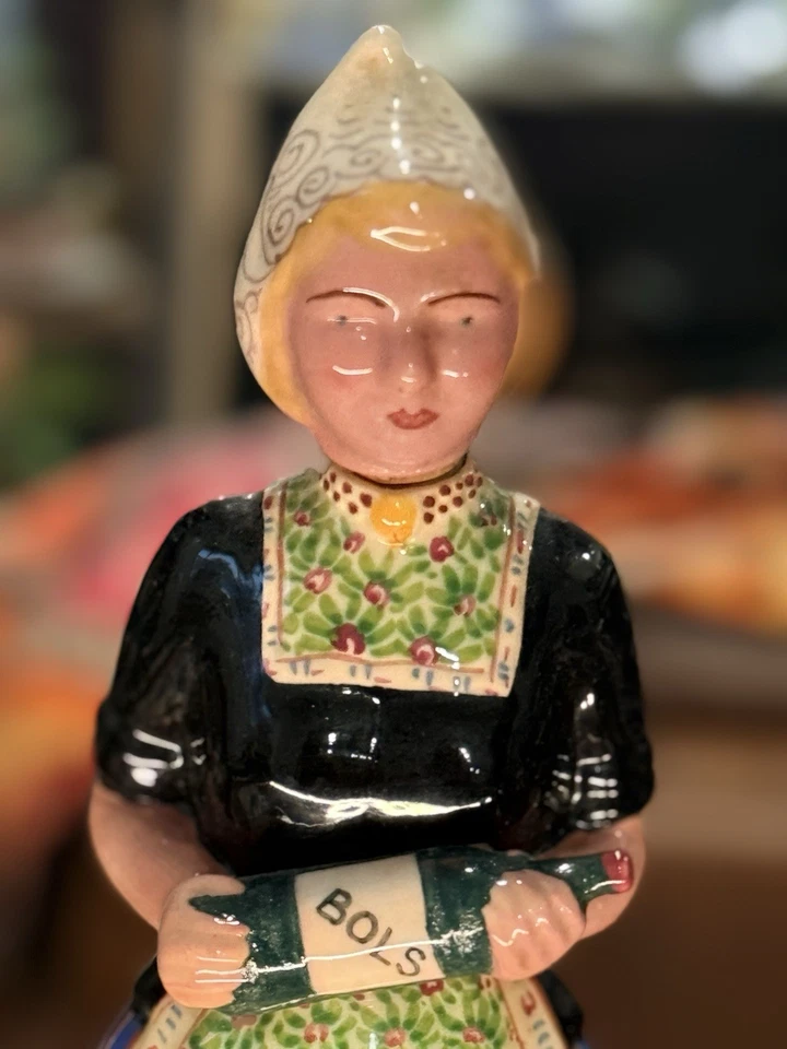 Figura Niña Holandesa Pintada a Mano Loza “Hecha en Holanda” Corona Marca Foto 2 de 4