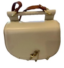 EUC Sancia "Babylon Bar Tooth" Bag in Ecru & Whiskey