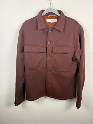 Far Afield Normsk Chocolate Brown Chore Trucker Jacket Mens Large Huckberry - product listing photo