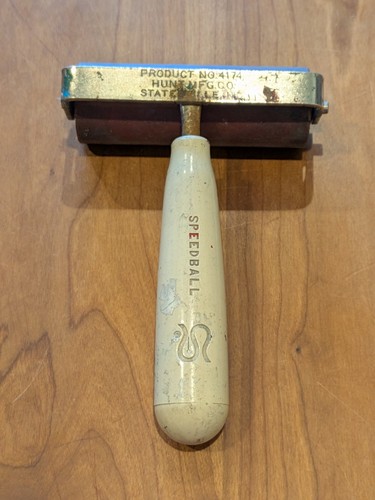 Speedball Brayer Vintage Hunt Mfg. Co. No. 4174 Statesville NC