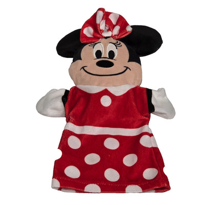 MELISSA & DOUG Minnie Mouse Plush Soft HAND PUPPET Disney Doll Red Polka Dot 9''