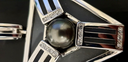 Großer Pierre Lang Anhänger RH/Rhodium graue Perle/Zirkonia - Neu/ungetragen - Bild 5 von 8