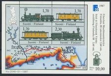 Finland 1987 : Trains - Good Very Fine MNH Sheet
