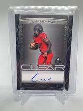 CAM WARD 2022 LEAF TRINITY FOOTBALL CLEAR ROOKIE AUTO 1/1