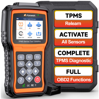 Foxwell T2000Pro TPMS OBD Scanner Automotive Activation Relearn Programming Tool