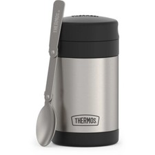 Thermos 16oz Insulated Food Jar with Folding Spoon, Stainless Steel