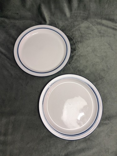 DANSK - BISTRO CHRISTIANSHAVN BLUE - 8 3/4" SALAD PLATES SET OF 2 - Picture 7 of 13