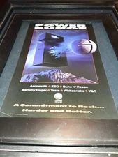 Sammy Hagar, Guns N Roses, EZO, Y&T Original 1987 Radio Promo Poster Ad Framed