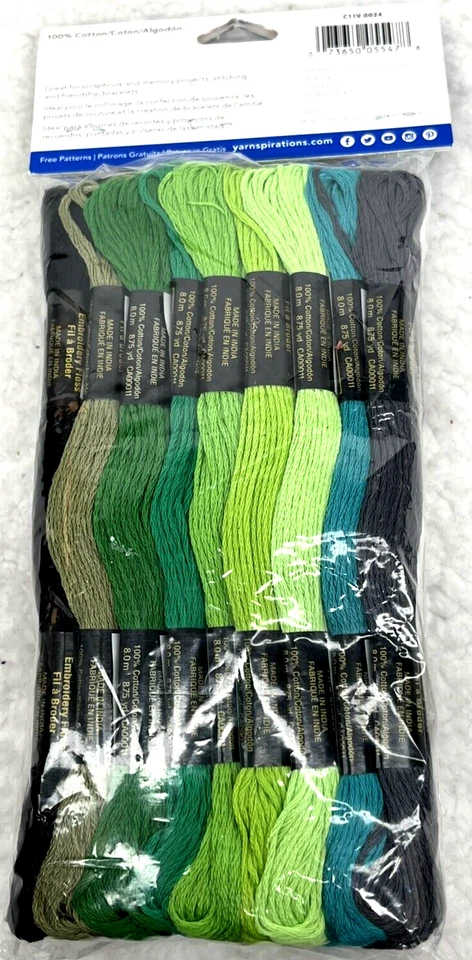 Coats & Clark 6-Strand Embroidery Floss Garden Greens Value 36-Pk - 073650055478 - Image 4 of 4