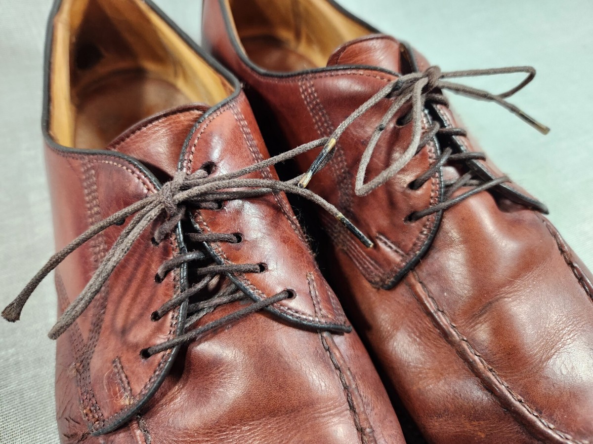 Allen Edmonds Dellwood Split Toe Derby Brown Leather Mens Sz 