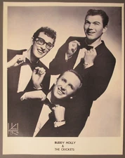 Buddy Holly & The Crickets black & white 8X10 promo photo BOW TIES !