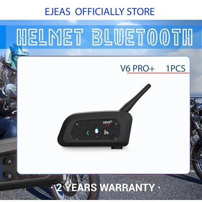 EJEASV6 Bluetooth Motorrad Intercom Gegensprechanlage 6 Reiters Motorräder helme