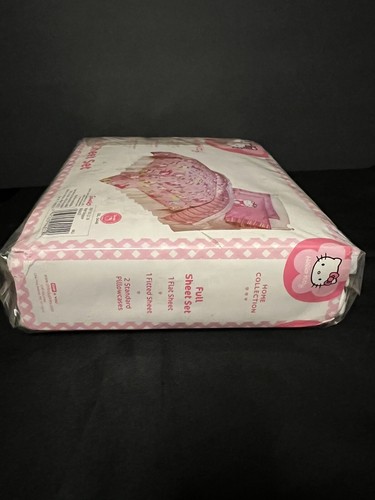 Hello Kitty Full Sheet Set 2006 Vintage Bedding Home Fashion Hello Kitty NEW - Picture 10 of 19