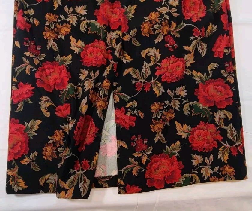 Falda para mujer BRIGGS NEW YORK talla 20W talla grande hasta el tobillo floral vintage Foto 4 de 4