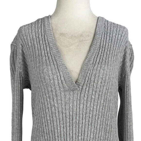 CARRIBBEAN JOE MUJER SUDADERA CON CAPUCHA SUÉTER TEJIDO GRIS TALLA MEDIANA Foto 2 de 4