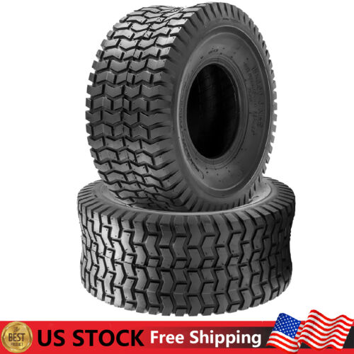 2 Pack Lawn Mower Turf Tires 15x6.00-6 Utility Golf Cart Lawn Tires 4 Ply Tires