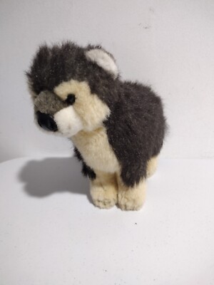 Discovery Channel Wolf Dog Cub Plush 9'' Realistic Stuffed Animal Toy Vintage