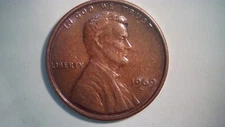 1969D Red/Brown Lincoln Penny with RPM, "No FG" , Variety FS-901