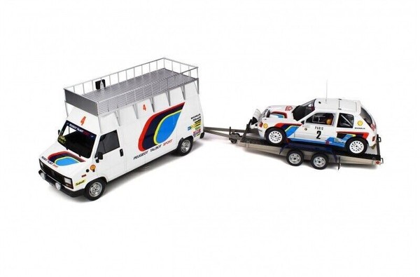 Peugeot J5 + Peugeot 205 Turbo 16 #2 Monte Carlo 1986 1:18 OT328 Set Ottomobile-image