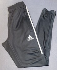 ADIDAS Climacool Track Pants Women Size SMALL Skinny Zippered leg Black  White