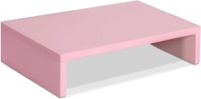 TEAMIX Pink Monitor Stand Riser, Wood Riser with Storage for