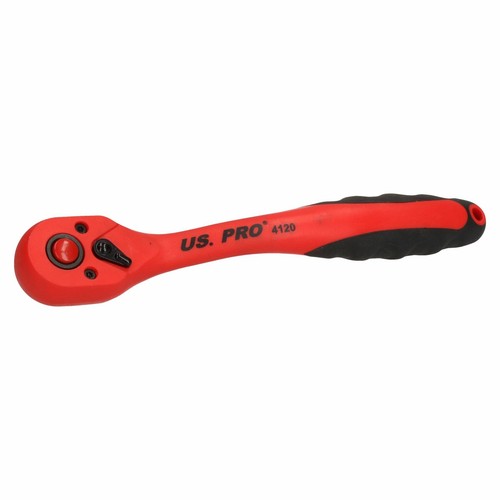 Controlador de zócalo de trinquete reversible de liberación rápida curvado de accionamiento de 3/8" de longitud de 200 mm - Imagen 3 de 3