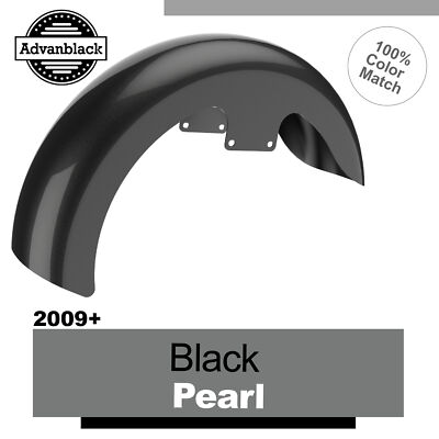 Black Pearl 19'' Reveal Wrapper Hugger Front Fender Fits Harley Touring 09+