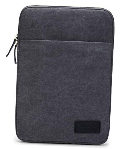 Canvas 360° Protective Vertical Style Laptop Sleeve 12.5 inch-13.3 inch Grey