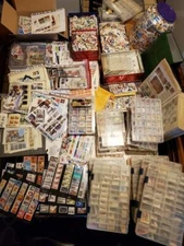100 stamps randomly picked from hoard of Millions worldwide off paper free s/h