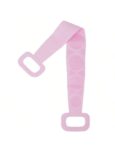 Silicon Long Body Cleaning Double Sided Back Scrubber Bath Shower Belt Brush UK - Picture 6 of 12