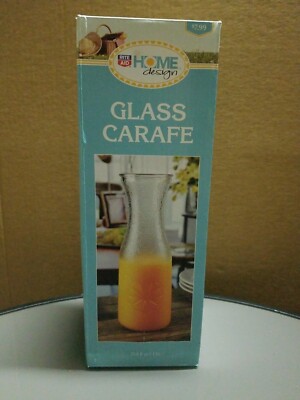 Rite Aid Glass Garafe Juice Jar Home Design 33.8 Fl Oz , (1L)