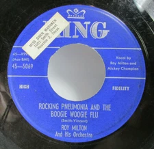 Roy Milton - 45 7" - Rocking Pneumonia - 50's Jump Blues R&B Rock King Rare