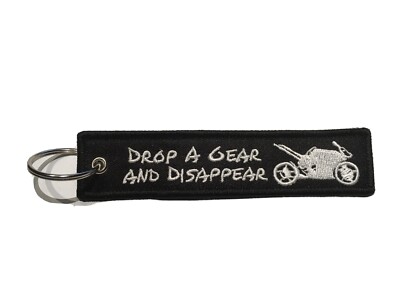 Schlüsselanhänger Motorrad  Drop a Gear and Disappear  Geschenk Valentinstag 