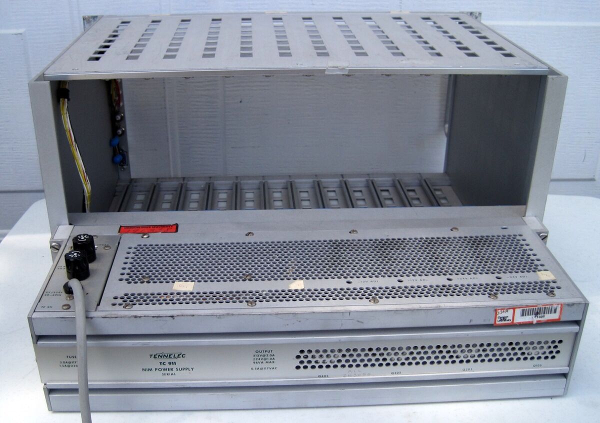 Ortec/Tennelec Tennebin 3 NIM Bin Chassis with TC-911 Power Ortec/Tennelec Tennebin 3 NIM Bin Chassis with TC-911 Power
