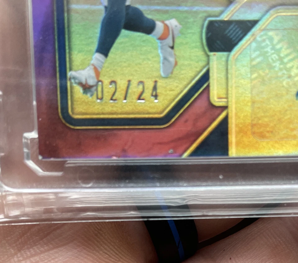 2023 GOLD STANDARD MARVIN MIMS Rose Gold RPA /24 Triple Patch Duel Color - Image 3 of 3