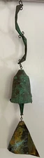 Vintage Brutalist Paolo Soleri Cosanti Bronze Wind Bell Wind Chime 24” #3